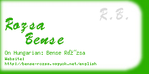 rozsa bense business card